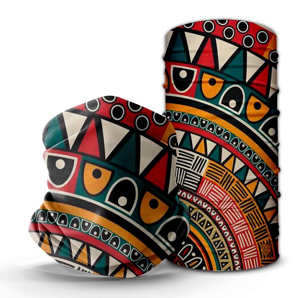 Bandana Tube Neck Huzze-Rag Dandara - Feitas Sem Costura + Proteção Solar Uv