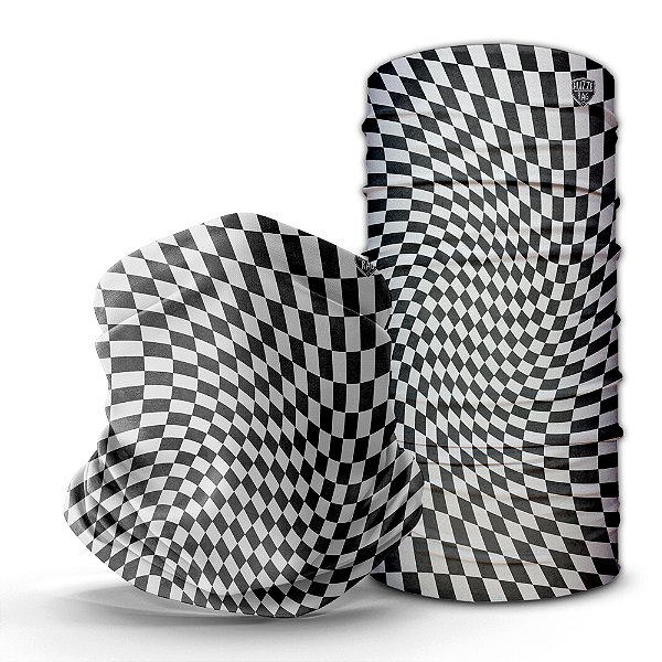 Bandana Tube Neck Huzze-Rag Quadriculada - Feitas Sem Costura + Proteção Solar Uv