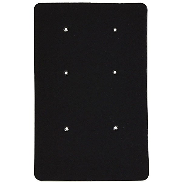 Cartela Para Brincos 6 Furos 3 Pares de Brincos - 4,6 x 7 cm - C168 Preta