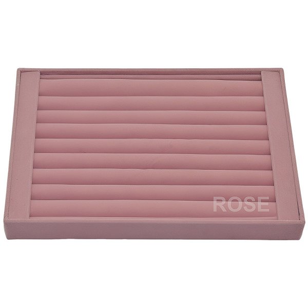 Bandeja Media Rolinho Para Anel 30 x 20 x 3 Cm - Veludo