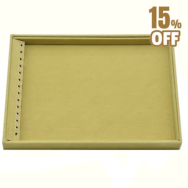 Bandeja Grande 37 x 27 x 3 cm - Com ilhós para Corrente - Veludo Sem Capa