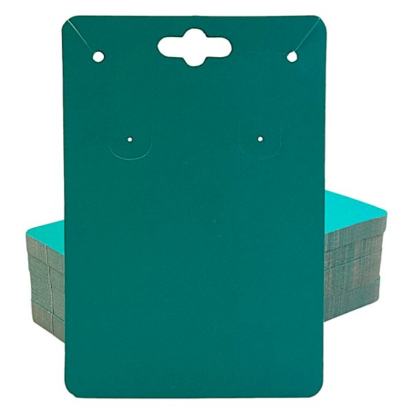 Cartela Para Brinco e Corrente - Conjunto - 7,5 X 12 cm - C34 Verde-Tiffany