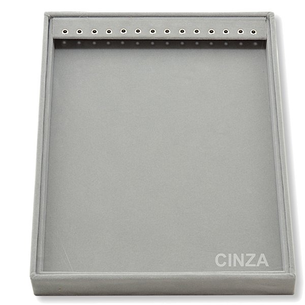 Bandeja Grande 37 x 27 x 3 cm - Com ilhós para Corrente - Veludo Sem Capa - Atacado