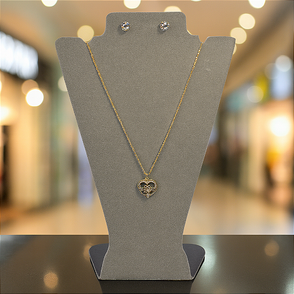 Expositor Busto Stylo Medio Para Correntes e Brinco 16 x 27 cm- A35