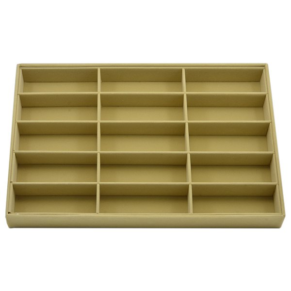 Bandeja Grande Porta Óculos 15 Nichos - 49cm x 32cm x 5cm - Veludo