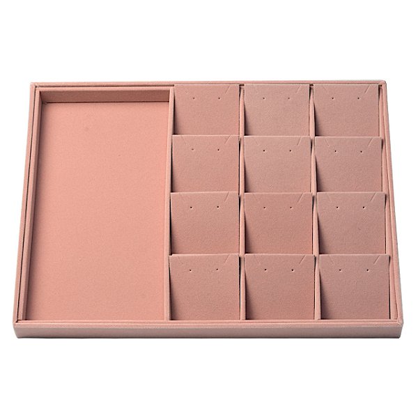 Bandeja Mista Lisa com Quadriculado com Cartela - 37cm x 27cm x 3cm - Veludo