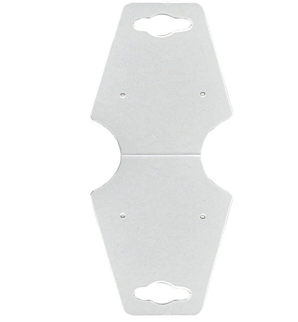 Cartela Gravata Grande para Conjunto - 6,7 x 15,7 cm - C28 Branca