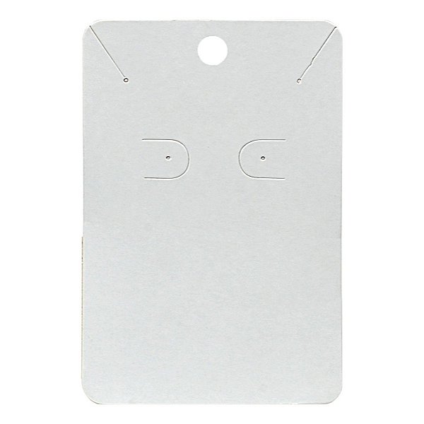 Cartela Para Brinco e Corrente  - 6,5 X 10 cm - C40 Branca