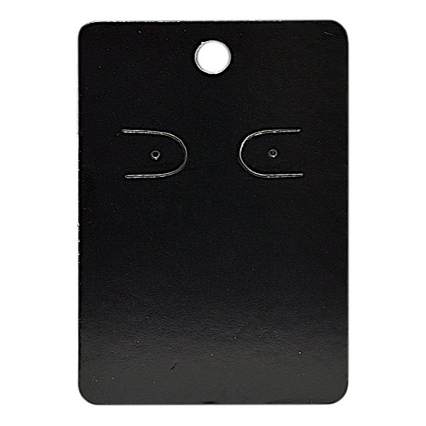 Cartela Para 1 Par De Brincos  - 4,5 x 7 Cm - C41 Preta
