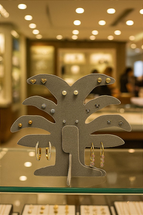 Expositor 24 Furos Para Brincos 25 x 22 cm - B2 em Veludo