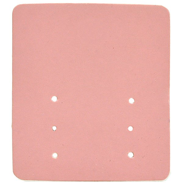 Cartela Para Brincos 6 Furos 3 Pares de Brincos - 3,9 x 4,4 - C61 Rosa
