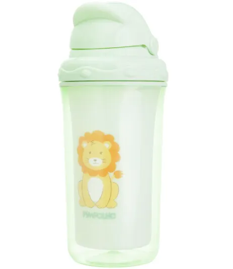 COPO PAREDE DUPLA 250ML LEAO MASC PIMPOLHO VERDE