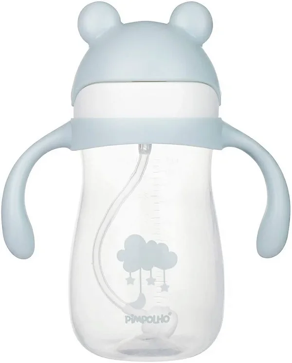 COPO DE TREINAMENTO C/ALCA 300ML UNISSEX PIMPOLHO CINZA/NUVEM