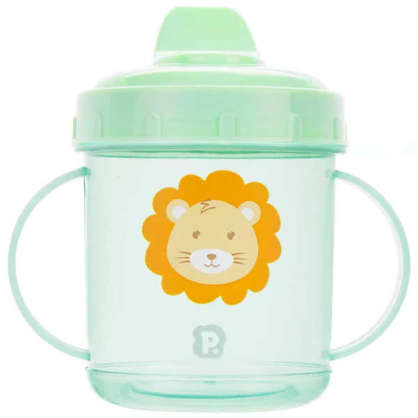 COPO BICO RIGIDO 220ML LEAO MASC PIMPOLHO VERDE