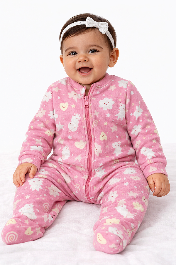 10024 MACACÃO BOUCLE ESTAMPADO
