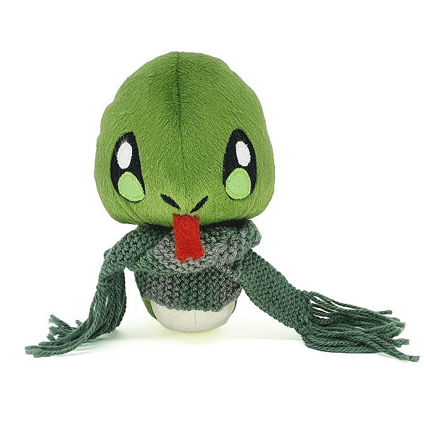 Mascote Cobra Casa Sonserina Harry Potter com Chapéu e Cachecol Feito à Mão Pelúcia