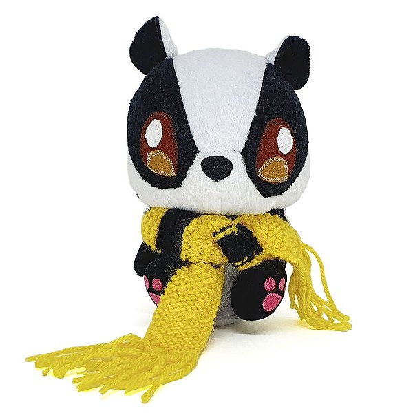 Mascote Texugo Lufa-Lufa Harry Potter com Chapéu e Cachecol Feito à Mão Pelúcia
