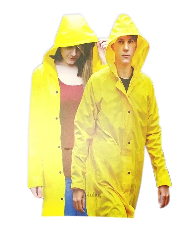 Capa de Chuva com Capuz Forrada Reforçada em PVC Obra resistente Epi Reforçado