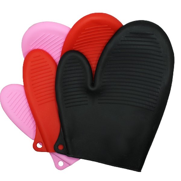 Luva de Silicone 21cm Cozinha Temperatura Proteção Pegador Forno Fogão Cabo de Panela Quente