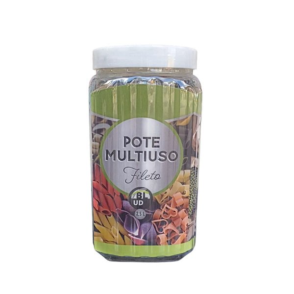 Pote Plástico Cozinha Fileto 2,5l Candy Color - Pote Hermético 2,5 - Pote Rosca Organizador Mantimento Plastico