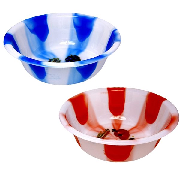 Bacia Plastica Siliconada 28cm 3L Colorida Redonda Estampada - PANAMI