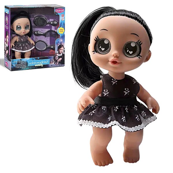 Boneca Baby Rainbowzinha Fashion Wandinha Rainbow 20 cm - Boneca Vandinha Infantil com Acessorios Meninas