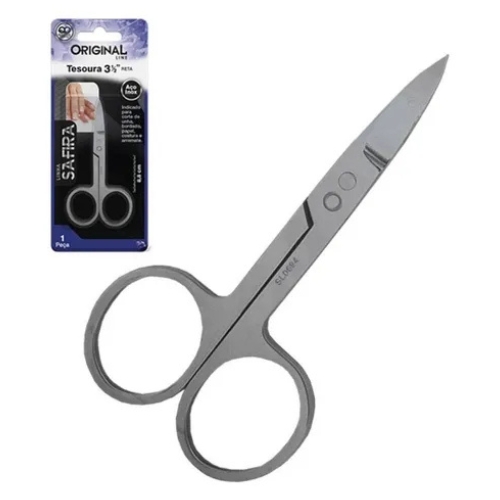 Tesoura Reta 3 1/2" Safira 9cm Original Line - Uso profissional Pra Salões de Beleza e Uso Pessoa PANAMI