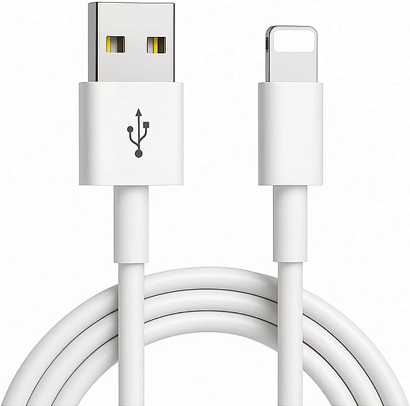 Cabo USB Reforçado 2 Metros Compatível iPhone 6/7/8/X/SE/XR/11/12/13/14 Pro/Max, compatível com iPad e AirPods - PANAMI
