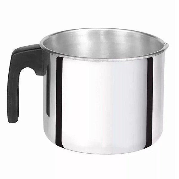 Leiteira 2L Fervedor Canecão de Alumínio Reforçado N16 Metal Grosso Resistente Caneca Leite Ferver Agua Cafe