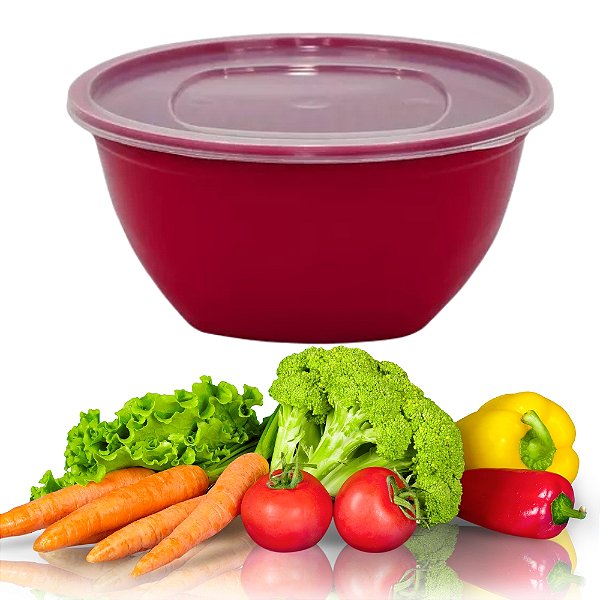 Pote Redonda Grande 3,5L com Tampa Saladeira - Praticidade e Versatilidade na sua Cozinha