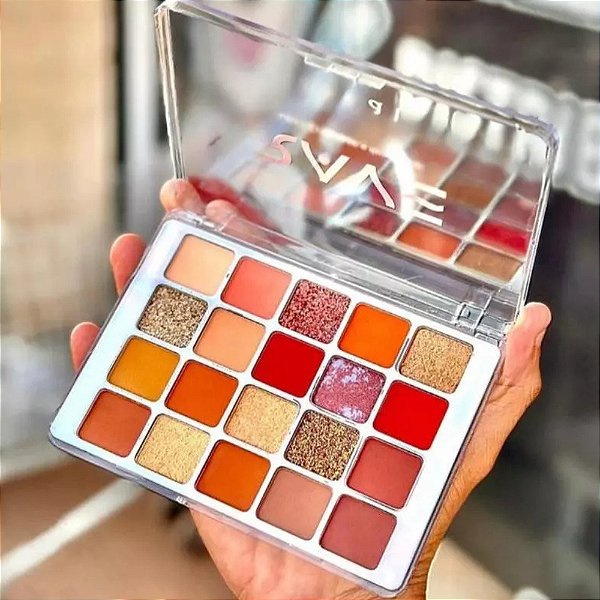 Paleta de Cores Sobras e Iluminador Rave Vivai - à prova d'água Paleta 16 Sombras e 4 iluminadores