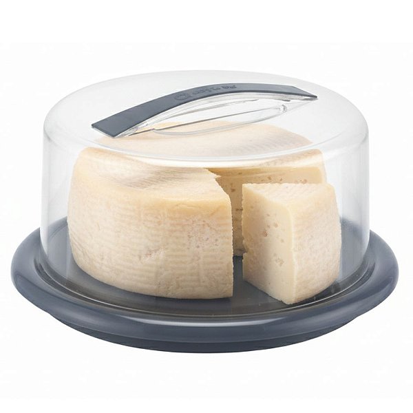 Porta Queijo Queijeira Com Tampa 10x20cm Linha Acrylic Line Premium Coloridas