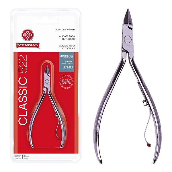 Alicate De Cuticula Profissional Classic 522 Mundial Afiado Profissional