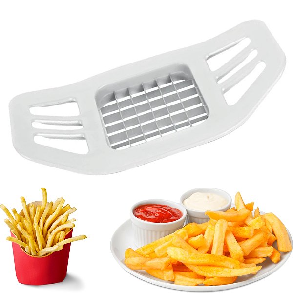 Cortador Fatiador de Batata Frita Palito e Legumes Prático 17,5x3,5cm - Cortador Picador Fatiador - PANAMI