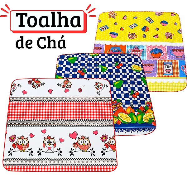 Toalha de Chá Cozinha Decoração Tecido Oxford Estampado - Para cobrir alimentos panelas mesa fogão - PANAMI