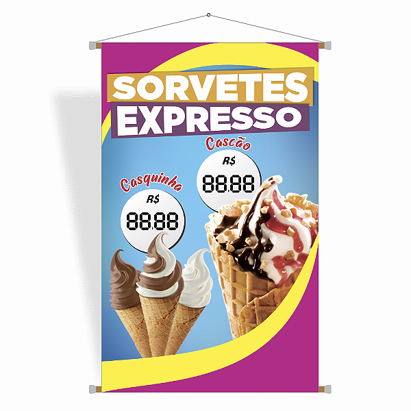 Banner Modelo Sorveteria