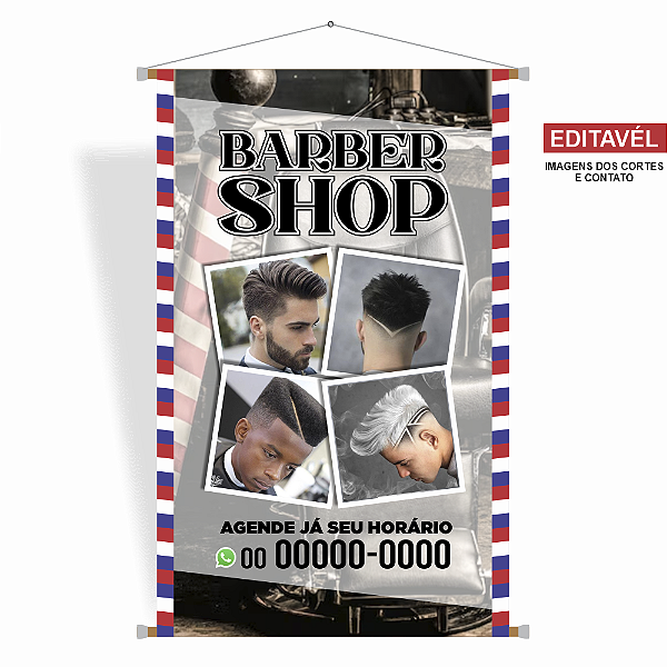 Banner Clássico Barbearia - Editável