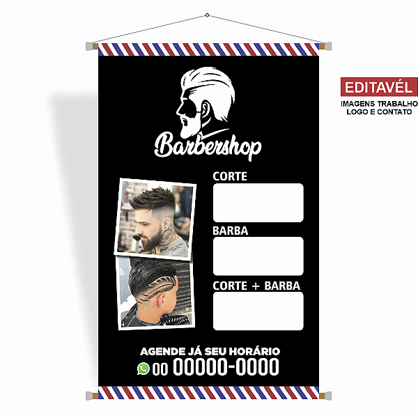 Banner para Barbearia - Editável