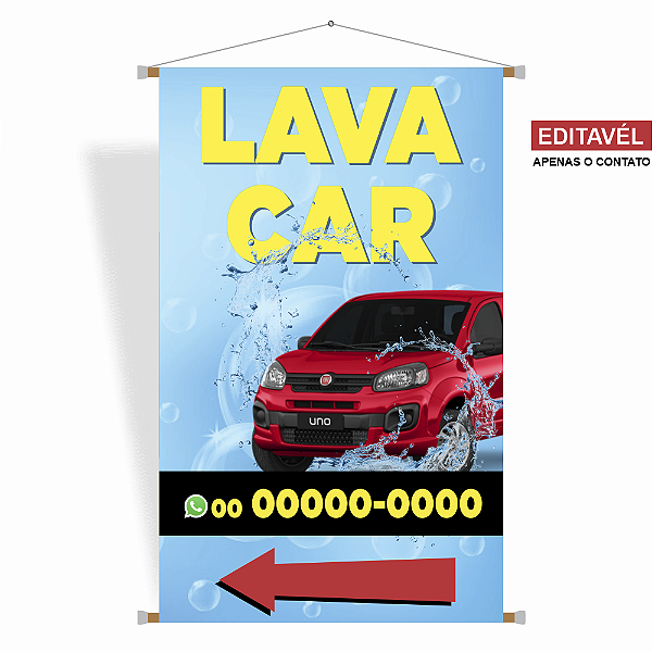 Banner Lav Car - Editável
