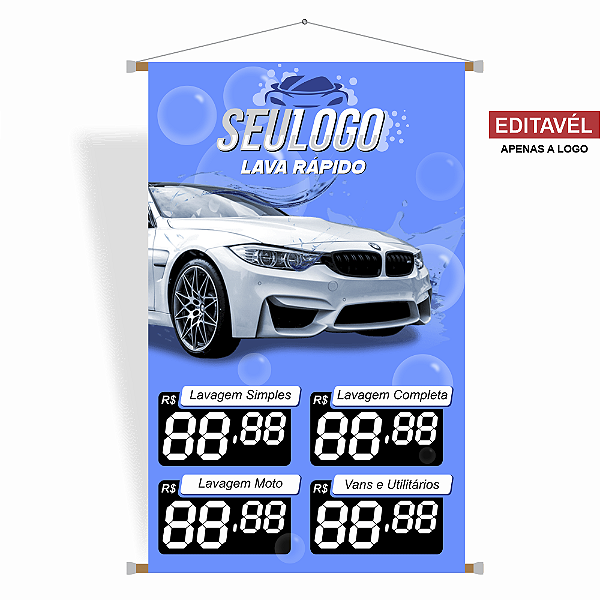Banner Lava Rápido - Editável
