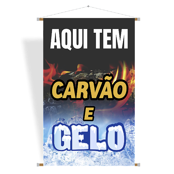 Banner Conveniência - Carvão e Gelo - Arte Pronta