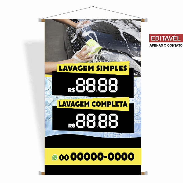 Banner Modelo Lava Car - Editável