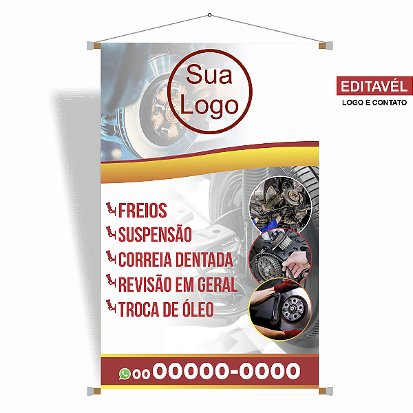 DUPLICADO - Banner Centro Automotivo (MECÂNICA SERVIÇOS) - Editável