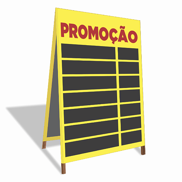 Cavalete em Madeira + Lona com Arte Pronta Tabela de Preço