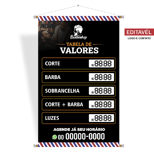 Banner para Barbearia - Editável