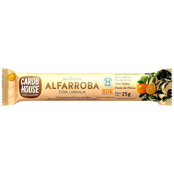 ALFARROBA C/ LARANJA - 25G - CAROB HOUSE