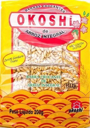 BARRA DE ARROZ INTEGRAL CARAMELIZADA - 200G - OKOSHI