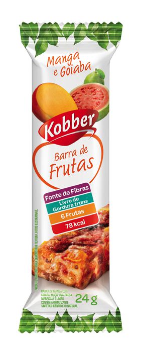 BARRA DE FRUTAS MANGA E GOIABA - 24G - KOBBER