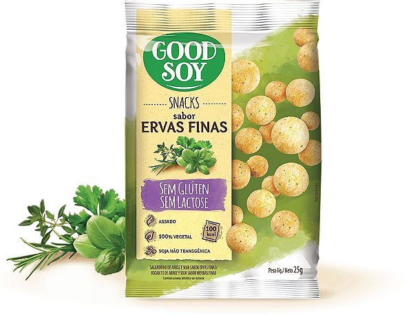 SNACK DE SOJA - 25GR - ERVAS FINAS - GOOD SOY