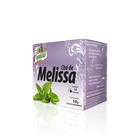 CHÁ DE MELISSA 10SACHES -10G - BARÃO DE COTEGIPE